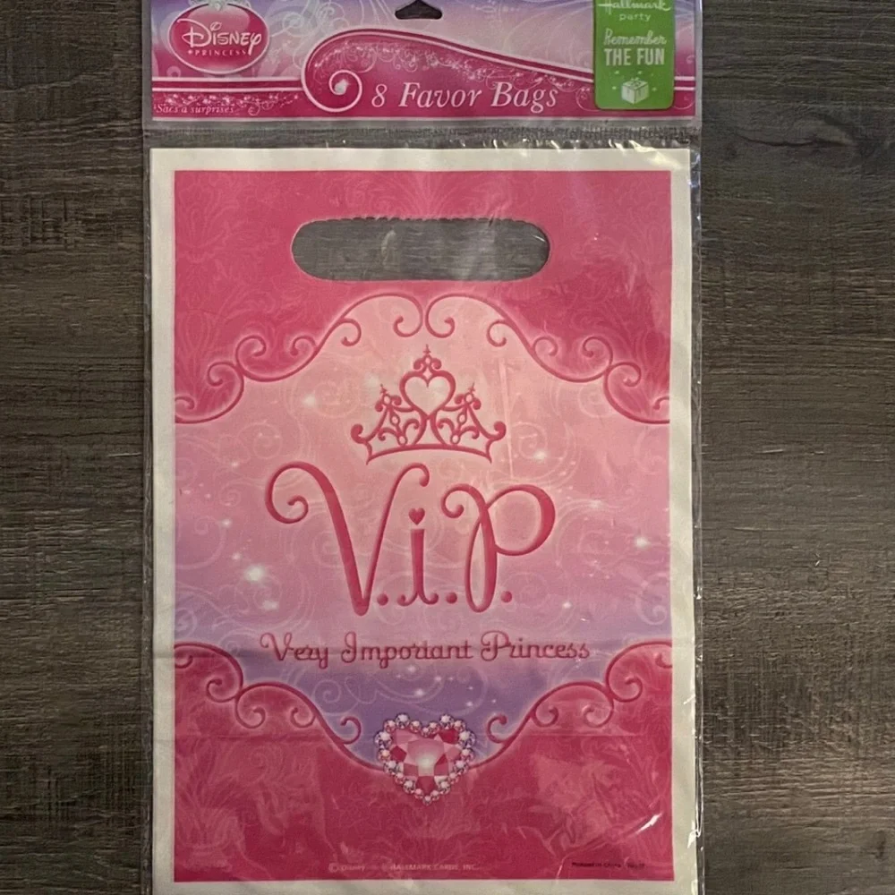 💞 New Disney Princess VIP “Very Important Princess” 8-Count Party Treat Bags